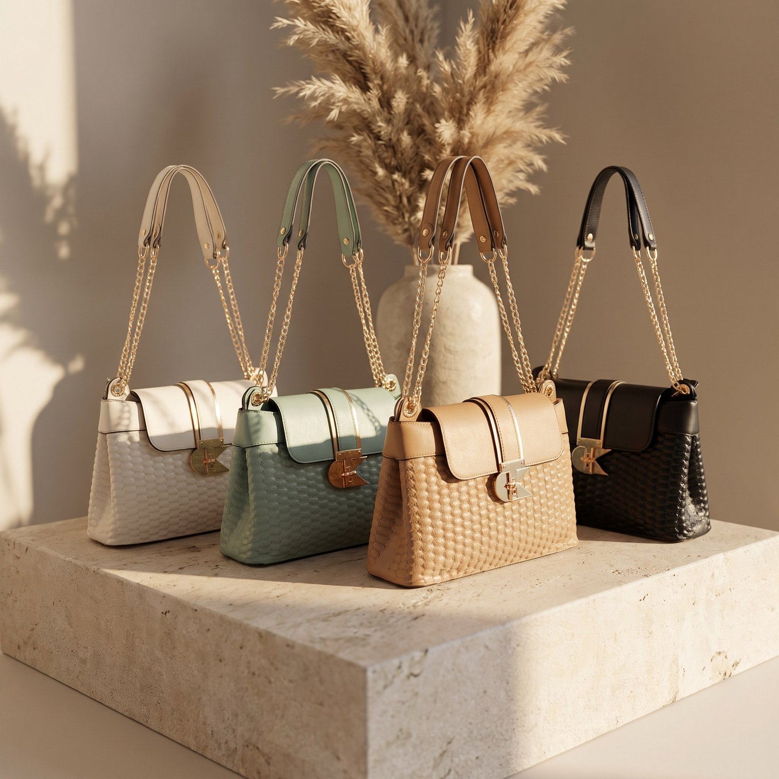Sac à main en simili cuir tressé Leinor – tous les coloris